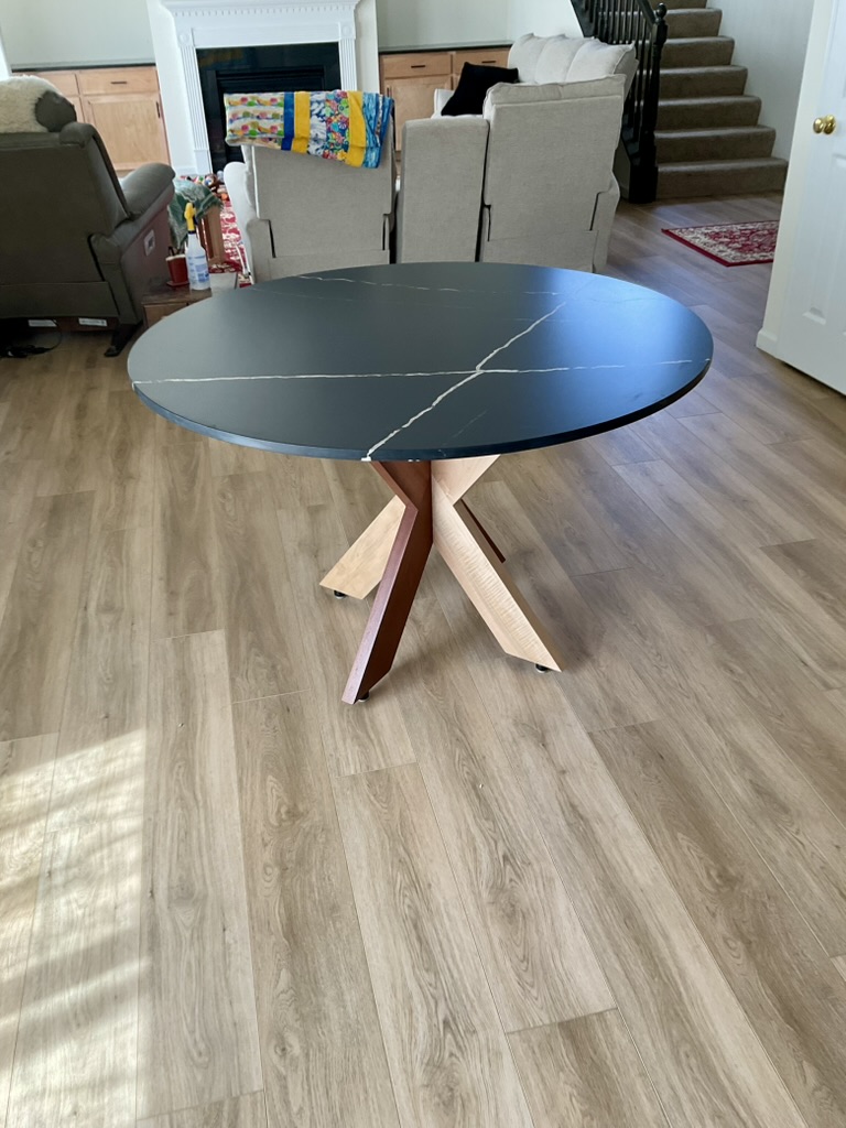 Sapele and maple selected for the Ridge Round Table